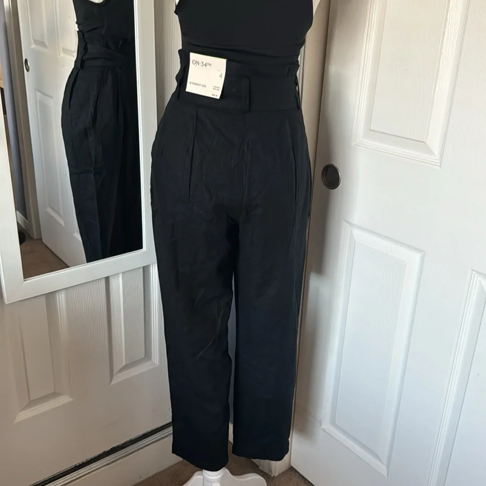 ON 34th black paper-bag pants - Picture 6 of 9